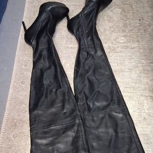 Fashion Nova Black Leather Boots